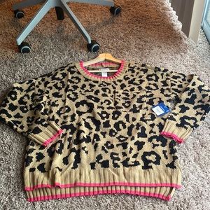 NWT leopard print sweater